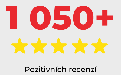 1050+ pozitivních hodnocení na internetu Hodnoceno na internetu
